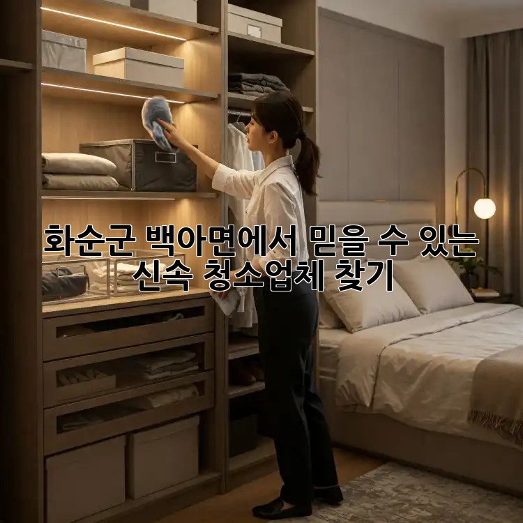 화순군 백아면에서 믿을 수 있는 신속 청소업체 찾기