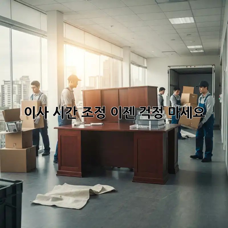 이사 시간 조정, 이젠 걱정 마세요!