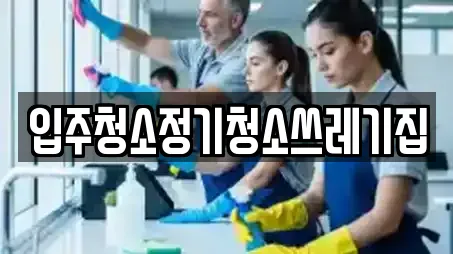 입주청소정기청소쓰레기집