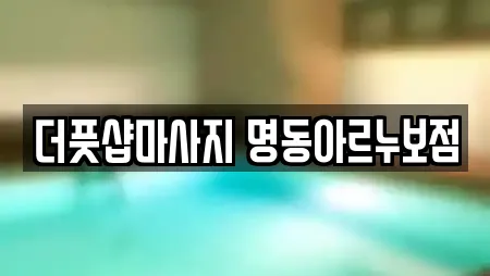 더풋샵마사지 명동아르누보점