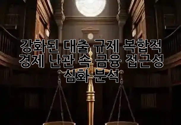 강화된 대출 규제: 복합적 경제 난관 속 금융 접근성 심화 분석 💸📉 강화된 대출 규제: 복합적 경제 난관 속 금융 접근성 심화 분석 💸📉