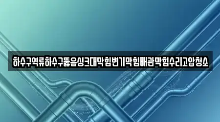 하수구역류하수구뚫음싱크대막힘변기막힘배관막힘수리고압청소
