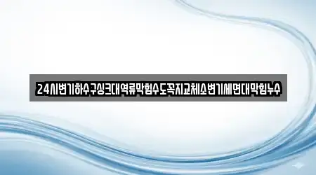 24시변기하수구싱크대역류막힘수도꼭지교체소변기세면대막힘누수