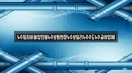 누수탐지비용십만원누수보험천장누수보일러누수수도누수공사업체