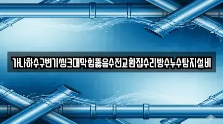 가나하수구변기씽크대막힘뚫음수전교환집수리방수누수탐지설비