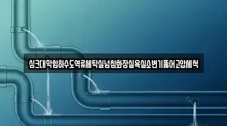 싱크대막힘하수도역류세탁실넘침화장실욕실소변기뚫어고압세척