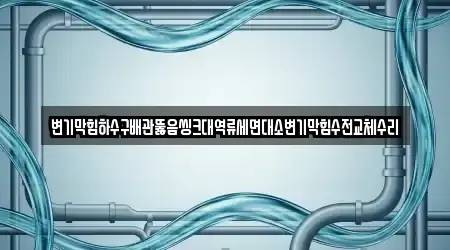 변기막힘하수구배관뚫음씽크대역류세면대소변기막힘수전교체수리