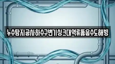 누수탐지공사하수구변기싱크대역류뚫음수도해빙