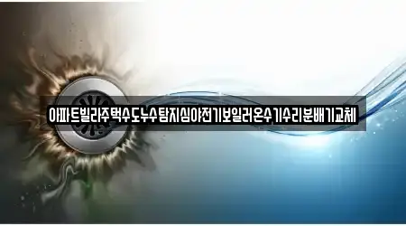 아파트빌라주택수도누수탐지심야전기보일러온수기수리분배기교체