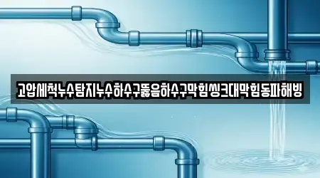 고압세척누수탐지누수하수구뚫음하수구막힘씽크대막힘동파해빙