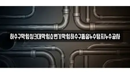 하수구막힘싱크대막힘소변기막힘하수구뚫음누수탐지누수공사