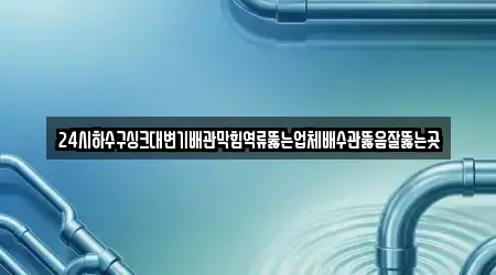 24시하수구싱크대변기배관막힘역류뚫는업체배수관뚫음잘뚫는곳