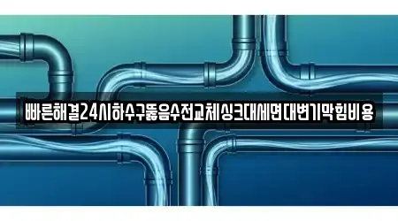 빠른해결24시하수구뚫음수전교체싱크대세면대변기막힘비용