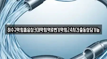 하수구막힘뚫음싱크대막힘역류변기막힘24시간출동상담가능