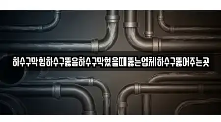 하수구막힘하수구뚫음하수구막혔을때뚫는업체하수구뚫어주는곳