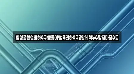삼성종합설비하수구뻥뚫어뻥뚜러하수구고압세척누수탐지마당수도
