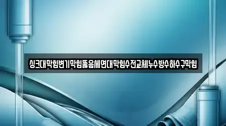 싱크대막힘변기막힘뚫음세면대막힘수전교체누수방수하수구막힘