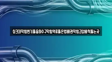싱크대막힘변기뚫음하수구막힘역류뚫은법배관막힘고압세척뚫는곳