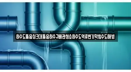 하수도뚫음싱크대뚫음하수구배관청소하수도역류변기막힘수도해빙
