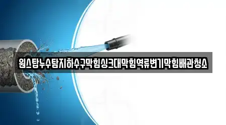 원스탑누수탐지하수구막힘싱크대막힘역류변기막힘배관청소