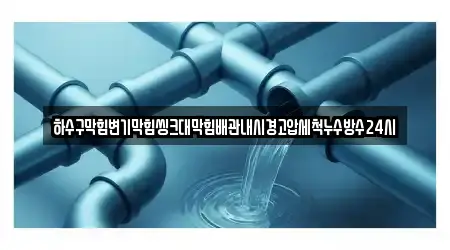 하수구막힘변기막힘씽크대막힘배관내시경고압세척누수방수24시