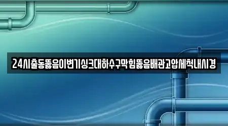 24시출동뚫음이변기싱크대하수구막힘뚫음배관고압세척내시경