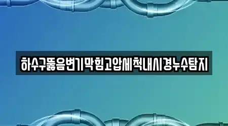 하수구뚫음변기막힘고압세척내시경누수탐지