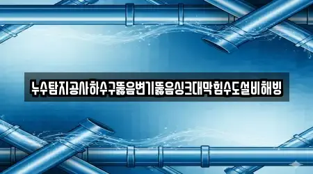 누수탐지공사하수구뚫음변기뚫음싱크대막힘수도설비해빙