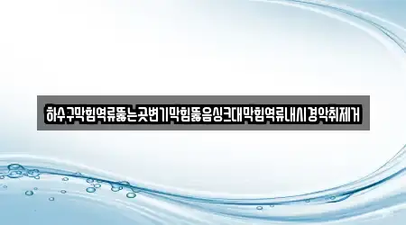 하수구막힘역류뚫는곳변기막힘뚫음싱크대막힘역류내시경악취제거