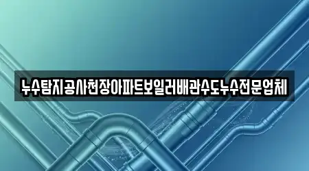 누수탐지공사천장아파트보일러배관수도누수전문업체