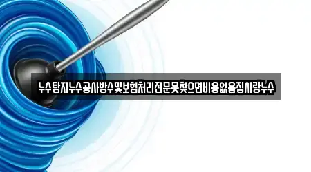 누수탐지누수공사방수및보험처리전문못찾으면비용없음집사랑누수