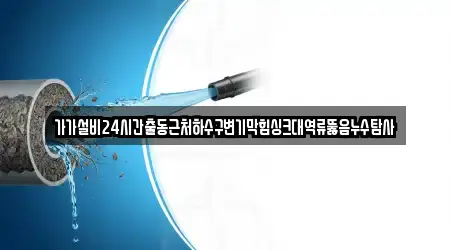 가가설비24시간출동근처하수구변기막힘싱크대역류뚫음누수탐사
