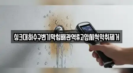 싱크대하수구변기막힘배관역류고압세척악취제거