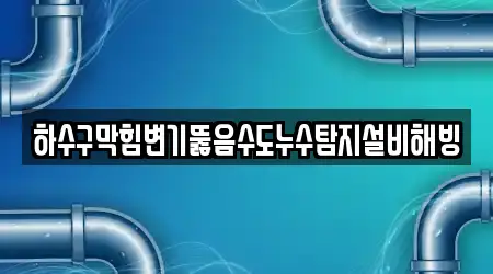 하수구막힘변기뚫음수도누수탐지설비해빙