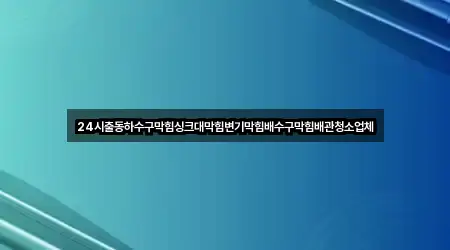 24시출동하수구막힘싱크대막힘변기막힘배수구막힘배관청소업체