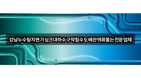 강남누수탐지변기싱크대하수구막힘수도배관역류뚫는전문업체