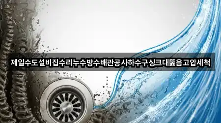 제일수도설비집수리누수방수배관공사하수구싱크대뚫음고압세척