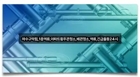 하수구막힘,1층역류,아파트횡주관청소,배관청소,역류,긴급출동24시