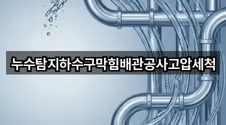 누수탐지하수구막힘배관공사고압세척