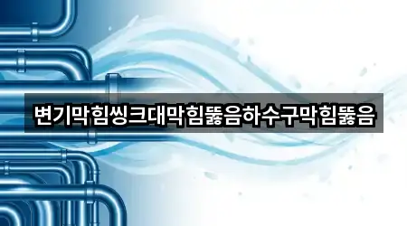 변기막힘씽크대막힘뚫음하수구막힘뚫음
