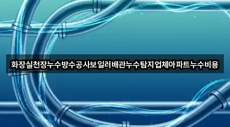 화장실천장누수방수공사보일러배관누수탐지업체아파트누수비용