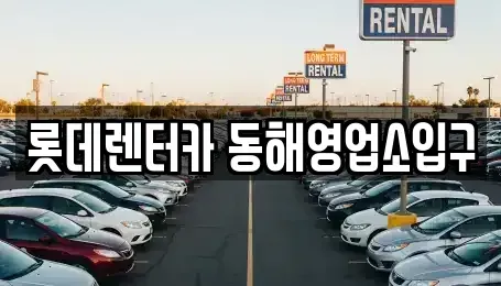 강원 동해시 북평동 렌트카 전문 롯데렌터카 동해영업소입구