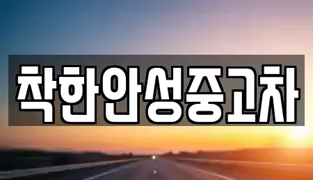 경기 안성시 신건지동 중고차 전문 착한안성중고차