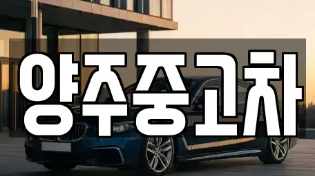 경기도 양주시 중고차 전문 양주중고차