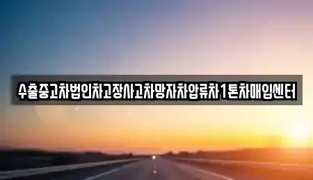 경남 김해시 불암동 중고차매입 전문 수출중고차법인차고장사고차망자차압류차1톤차매입센터