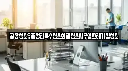 공장청소유품정리특수청소화재청소사무실쓰레기집청소