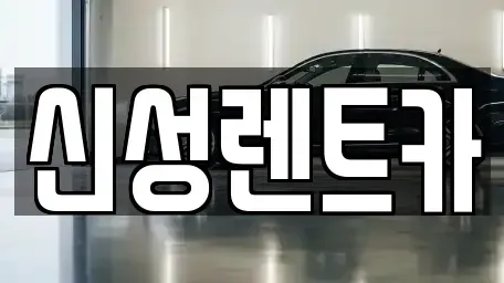 광주 동구 계림동 렌트카 전문 신성렌트카