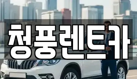 대전 대덕구 신탄진동 렌트카 전문 청풍렌트카