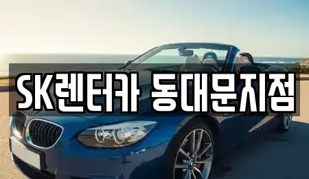 서울 중구 방산동 렌트카 전문 SK렌터카 동대문지점