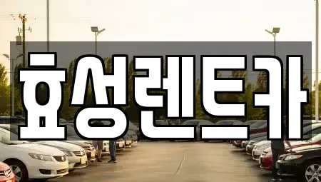 서울특별시 강서구 등촌동 렌트카 전문 효성렌트카